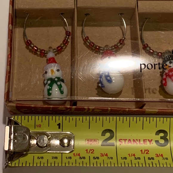 PIER 1 SET OF 6 SNOWMEN DRINK CHARMS. - Picture 8 of 8